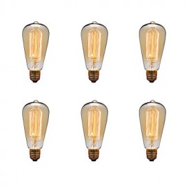 Stück Los ST64 E27 40 W Edison Glühbirne Vintage Retro Lampe Glühlampe (220–240 V)