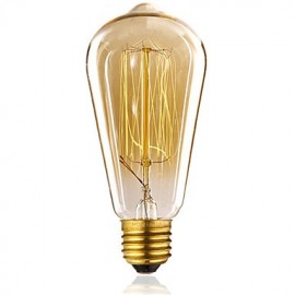 ST64 60 W Vintage Glühlampe im antiken Edison Stil klares Glas Glühlampe (AC 220–240 V)