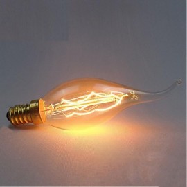 E14 AC220 240V 40W Seide Carbon Filament Glühlampen Glühbirnen C35L um Perle