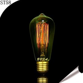 ST58 E27 40W Edison Art Deco Wolfram Lichtquelle (85V 265V)