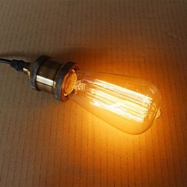 E27 60W ST58 Gerade Draht Nippel Edison Wolfram Kunst Beleuchtung Dekoration Lichtquelle