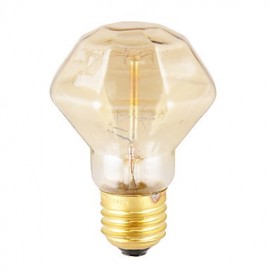 40W Glühlampe im Retro Industriestil Rautenform