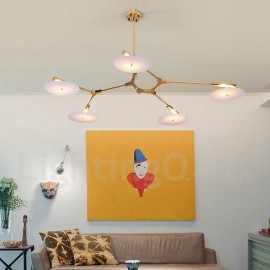 5 flammige moderne Kronleuchterlampe für Wohnzimmer Esszimmer Arbeitszimmer Büro