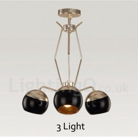 3 flammige einstöckige moderne Kronleuchterlampe aus Metall mit Glasschirm für Esszimmer Wohnzimmer