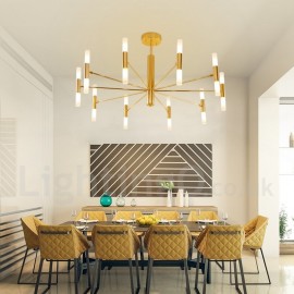 20 Licht Golden Modern Zeitgenössische Kronleuchter Licht für Wohnzimmer Esszimmer Schlafzimmer LED Lampe