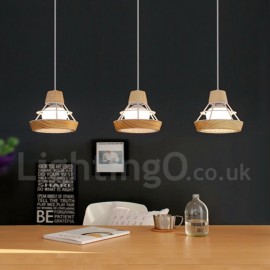 Esszimmer Schlafzimmer Wohnzimmer Esszimmer Metall LED Holz Pendelleuchte