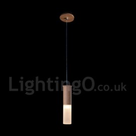 Moderne zeitgenössische LED Pendelleuchte aus Holz mit einer Lampe für Wohnzimmer Schlafzimmer Esszimmer Küche