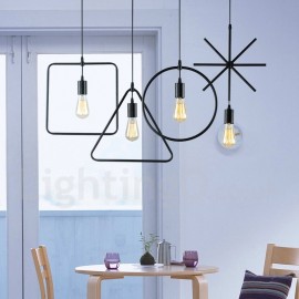 Moderne zeitgenössische Metall 1 Licht Pendelleuchte für Schlafzimmer Esszimmer