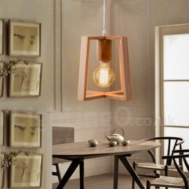 Holz Modern Zeitgenössische 1 Licht Pendelleuchte für Esszimmer Wohnzimmer Schlafzimmer Lampe