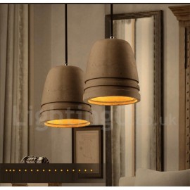 Retro Vintage Beton Pendelleuchte für Esszimmer Wohnzimmer Schlafzimmer Lampe