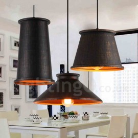 Retro Vintage 1 Licht Metall Pendelleuchte für Esszimmer Wohnzimmer Schlafzimmer Lampe