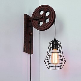 Industrielle Retro Eisen Wand Lampe Kreative Persönlichkeit Lift Pully Wand Lampe