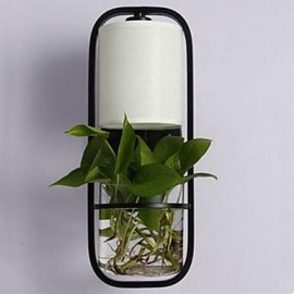 Moderne kreative Topfpflanzen Wandlampe aus Glas aus Eisen