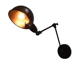 AC220V 240V 40W E27 Eisen Wandlampe Faltbare schwarze einfache Retro Wandlampe Einzelkopf dekorative Wandlampe im europäischen Stil