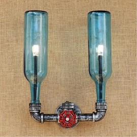 6W E27 BGB010 Retro Industrie Wind Schalter Led Wasserflasche Wand Lampe Wand Licht Blau