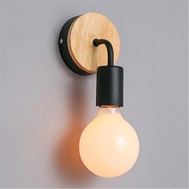 Moderne minimalistische kreative Persönlichkeit Holz Eisen Lampe Korridor Balkon Schlafzimmer Nacht Eisen Wandlampe