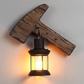 Einkopf Industrie Vintage Retro Wandleuchte aus Holz und Metall Farbe für die Dekoration von Haus Hotel Korridor