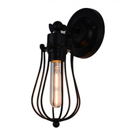 AC220V 240V 4W E27 Led Licht Lackiert Stahl Wand Lampe Dumm Schwarz Amerikanischen Kaffee Dekoration Retro Wand Licht Lichtschwert Lampe Auf Wand