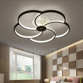 5 flammige moderne zeitgenössische LED Kronleuchter für Wohnzimmer Esszimmer Schlafzimmer Metall 56 W