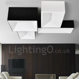 Moderne zeitgenössische LED integrierte Wohnzimmer Esszimmer Schlafzimmer Metall Flush Mount