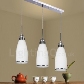 3 flammige moderne zeitgenössische LED Pendelleuchten aus Metall für Wohnzimmer Esszimmer und Schlafzimmer