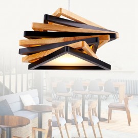 1 moderne Pendelleuchte aus hellem Holz mit Holzschirm für Badezimmer Wohnzimmer Arbeitszimmer Küche Schlafzimmer Esszimmer Bar