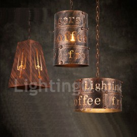 1 flammige Retro Vintage Pendelleuchte für Wohnzimmer Arbeitszimmer Schlafzimmer Küche Esszimmer Bar Café Kaffeehaus Pendellampe