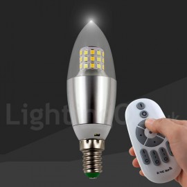 Dimmbare 4Wx2 E14 LED Kerzenlampe im Kerzenstil 3200K 6500K (85 265V) mit Fernbedienung