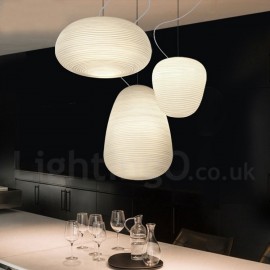 1 flammige moderne zeitgenössische Pendelleuchte Deckenlampe für Wohnzimmer Arbeitszimmer Küche Schlafzimmer Esszimmer mit Glasschirm