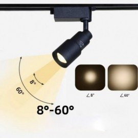 Schienenstrahler 8° bis 60° Frei fokussierbare Akzentbeleuchtung