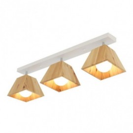 Nordic Wooden Spotlight Vier Prism Drehbarer Deckenstrahler