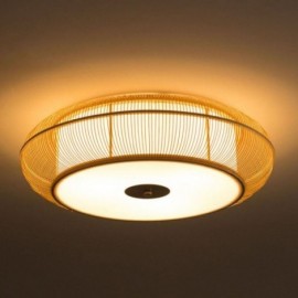 Chinesische spezielle Bambus Flush Mount kreative japanische runde Deckenleuchte Licht