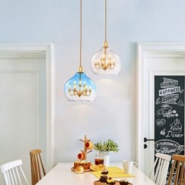 Glas Pendelleuchte Moderne minimalistische Schmiedeeisen Deckenleuchte 9 Lichter