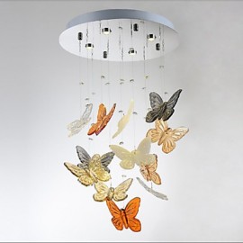 Kristall Lampe LED Kreisförmige Wohnzimmer Schmetterling Kristall Lampe 4