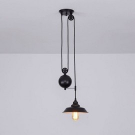 Industrielle Bauernhaus Pulley Pendelleuchte versenkbares Design höhenverstellbar