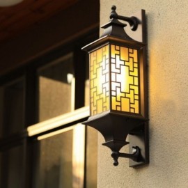 Chinesische Außenwandleuchte Wasserdichte Fenstergitter-Wandlampe