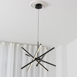 Moderne Pendelleuchte Dimmbare Deckenlampe mit schwarzen Streifen