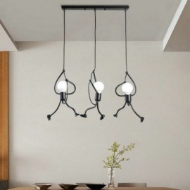 Moderne Pendelleuchte Kreative Lampe in Form eines kleinen Mannes Individuelle Lichtleiste für Zuhause