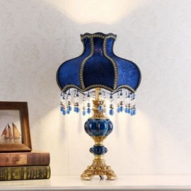 Europäische Retro Schreibtischlampe Kreative blaue Tischlampe