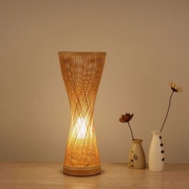 Spiralförmige Bambus Tischlampe Kreative Japanische Schreibtischlampe Arbeitszimmer Dekorative Beleuchtung