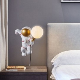 Moderne Wandleuchte Kreative Astronaut Harz Wand Licht Kinder