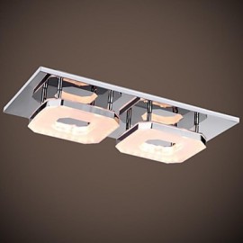 16W Led Acryl Deckenleuchte 2 Lichter Moderne Acryl Galvanisierung Edelstahl