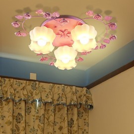 Kreative Lampe Esszimmer Lampe Vertraglich Ländlichen Süße Schlafzimmer Rosa Rose 3 Absorbieren Kuppel Licht