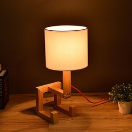 Künstlerische Holz Tischlampe