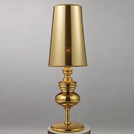 Goldene minimalistische Tischlampe aus Metall