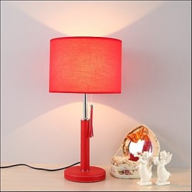 Moderne schlichte Tischlampe aus Leder mit Leder