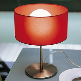 60W E27 Tischlampe im klassischen Stil mit rotem Schirm