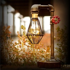 2016 Industrie Loft Retro Neuheit Tischlampe Metall Wasserleitung Vintage Schreibtischlampe für Cafe Bar Licht FJ DT2S 027A0