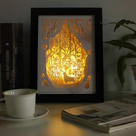 23*23*6CM Weihnachtsgeschenk Roman 3 D Skizze Papier Carving Lampe Kreative Wandbild Rahmen Lampe Licht Led