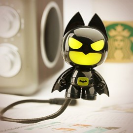 * 6 * 10CM Weihnachtsspaß zum Spielen mit Ideen der süßen Batman Serie USB Kleines Nachtlicht Lampe Tastaturlampe Licht Led